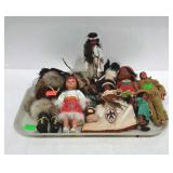 Indian dolls tray lot - nine total