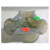 Art glass bowl with mica flecks