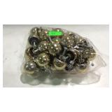 Brass hardware pulls, bag of