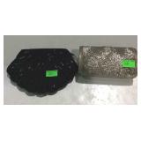 Two beaded evening bags - one shows wear