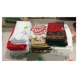 Group of table linen napkins, of various colors