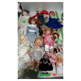 Dolls group- lot of twelve, four are porcelain