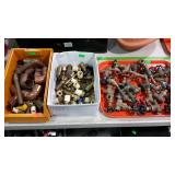 Water valves and copper fittings lot, Brass