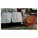 Baking Dishes, 2 section rectangular buffet