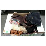 Box lot group of ladies hand bags of various