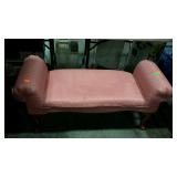 Bedroom Window Bench, nice mauve color fabric