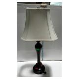 Table Lamp, bronze colored metal base with nice