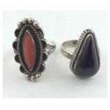 Two Sterling rings size 7 and 7.5