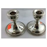 Sterling weighted candle holders Duchin Creations