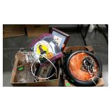 Misc - two box lots, Halloween decor, mini string