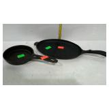 Cast iron - 9 x 7 oval griddle, and 5" skillet