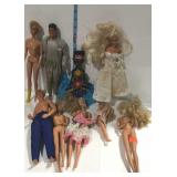 Collection of 9 dolls, Barbie Type