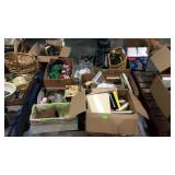 Skid lot with glassware, books, decor etc