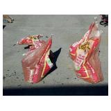 Skid lot, includes, four partial bags of red