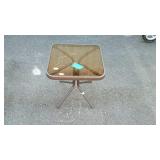 Small patio stand, measures 18 by 18 by 19 inches