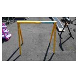 Adjustable, metal saw horse