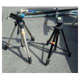 Group lot, two camera tripods, one is missing the
