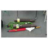 Group lot, includes umbrella, extension cord