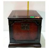Decor box, missing one handle, measures 10.5 x