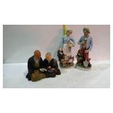 Character figural decor pieces, maw and paw