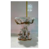 Cherub Floral arrangement dish with flower frog