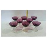 Fostoria Sherbets, Amethyst to clear glass