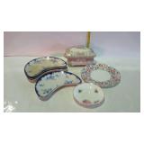 China Group, 4 bone China dishes, plate, saucer,