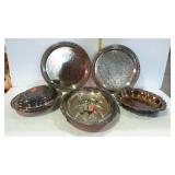 Silver Plated serving dishware group, meat