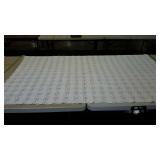Early needle work lace made bed coverlet
