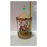 Decor carousel piece with horse jockeys with