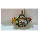 Asian themed Capodimonte Style covered dish with