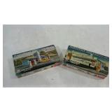 Two Plastic Village buildings supermarket, gas