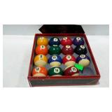 Brunswick Pool Balls, but note the 15 numbered