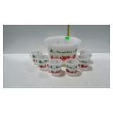 Tom and Jerry Punch Bowl Set, having the bowl and