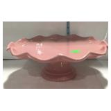 Pink cake stand, measures 5 inches tall