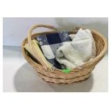 Basket that includes napkins