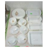 Fire King Wheat dishes and cookware, 4 baking