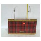 Vintage tartan plaid Car-snacks, measures 18 x 5