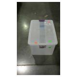 Plastic bin with lid, 66 quart