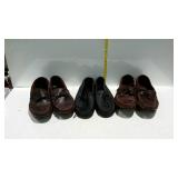 Three pairs of Minnetonka Moccasin