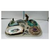 Fish figure decor ceramics, small decanter, ash