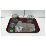 Canning jar lot, 2 half pint jars Atlas E-Z Seal