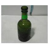 Collectors Bottle, green glass S. Jones Blyth