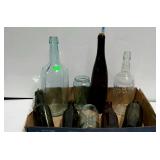 Wine bottle and Jars Collection, 7 various