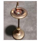 Smoking Stand, brass finish stand with Elk deer