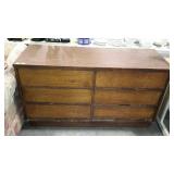 Mid century six drawer dresser base solid piece
