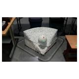 Designers glass top corner style end table with