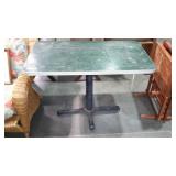 Early Dinner Restaurant table, metal pole keg