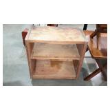 Pine book shelf stand, top shelf with 2 under