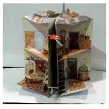 Pop up open type doll play house, folds all up